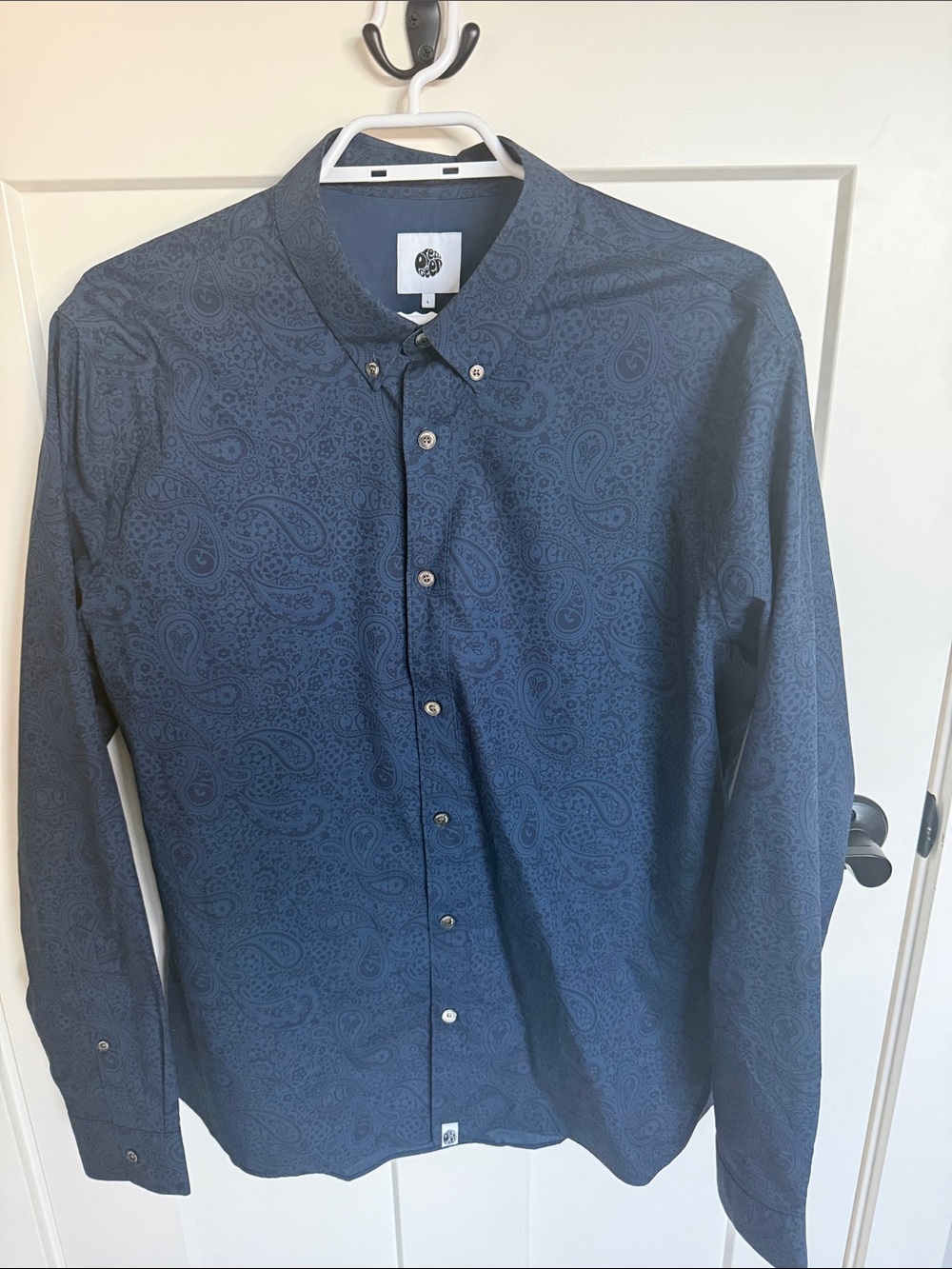 Pretty Green Navy Paisley Button-Down Shirt